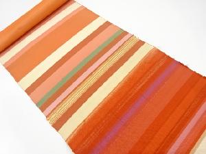 アンティーク　横段模様織り出し　名古屋帯地反物